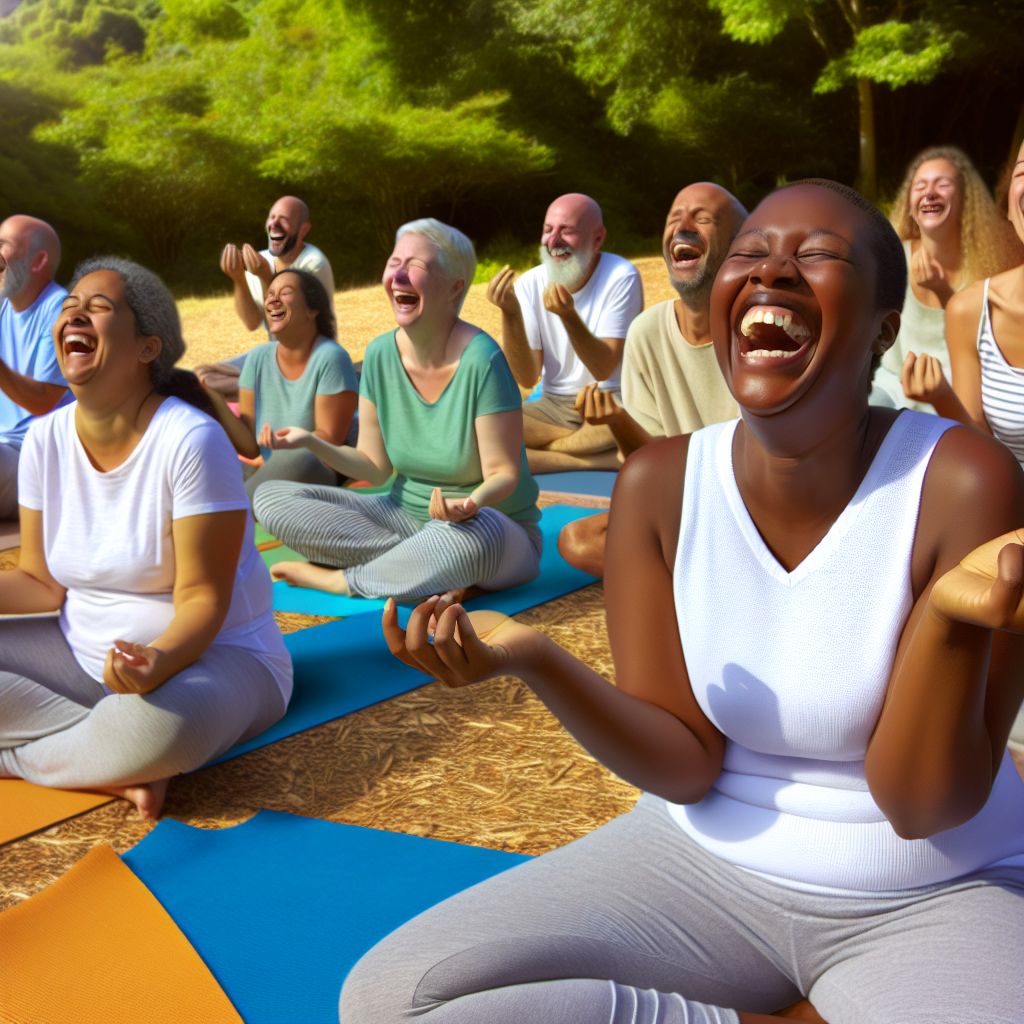 Image demonstrating Laughter Yoga in the psychology context